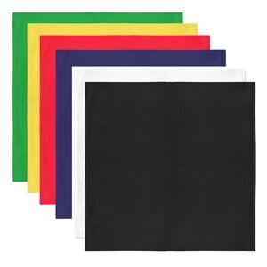 Balec Color Mix Bandanas by Dozen 12 Pack for Women and Men (Solid Poly Square)